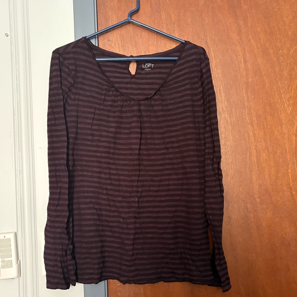 Loft striped long sleeve shirt